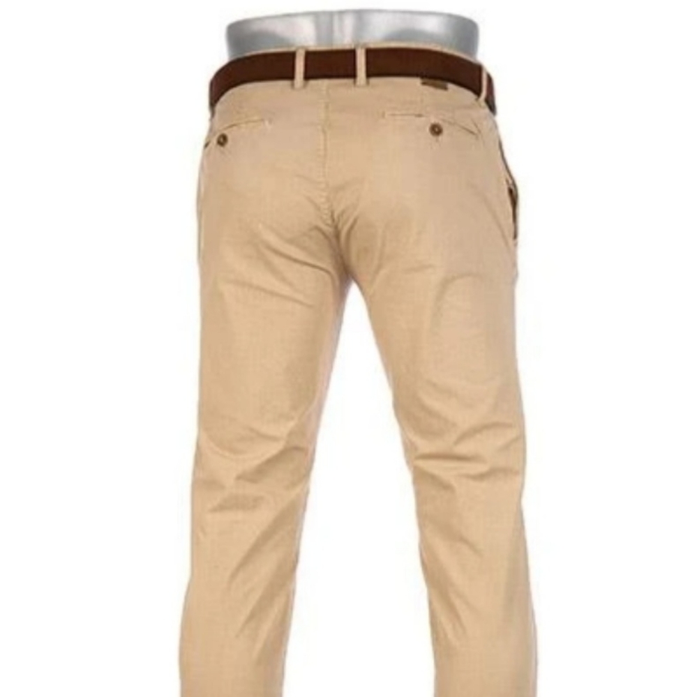 Alberto ROB DS Broken Twill Chino Pants, Slim Fit, size W33 L32, Beige colour